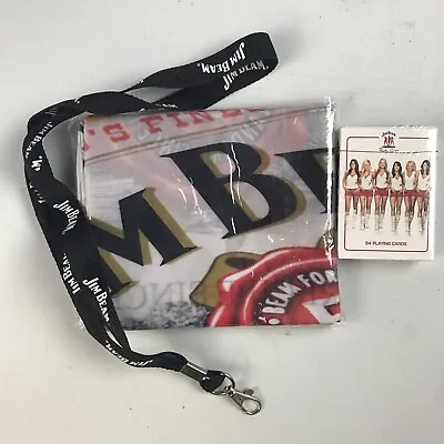 JIM BEAM Merch Pack. Flag 1500x900 Party Crew Cards (both Unopened) Lanyard New • $35