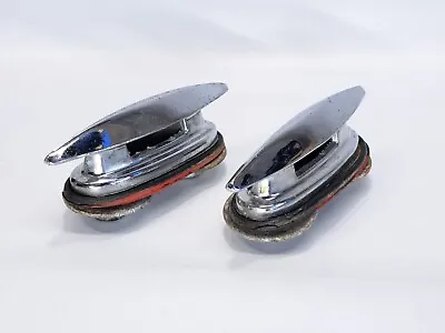 Vintage Set Of 2 Metal Boat Cleats Marine Nautical Tie Downs 3-3/8  Long • $39.99