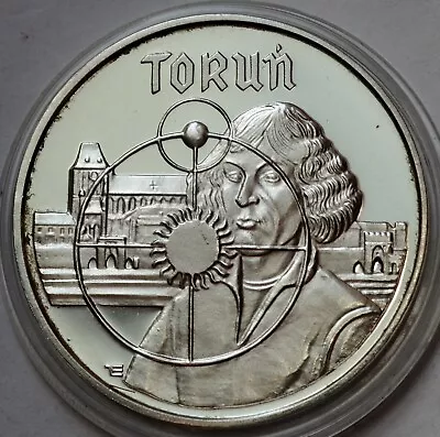 Poland 5000 Zlotych 1989 TORUN And Mikolaj KOPERNIK Silver Coin • $54.95