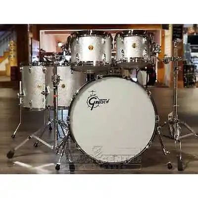Gretsch USA Custom 5pc Drum Set Silver Sparkle • $5445