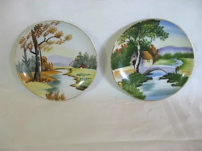 Pair Of Vintage Hand Painted Decorative Plates Ucagco China Japan  • $10.95