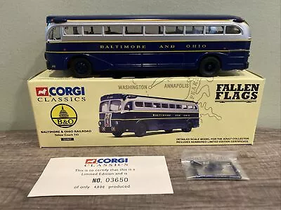 Corgi Classics Limited Ed. #53907 Baltimore & Ohio Bus Fallen Flags Yellow Coach • $19.99