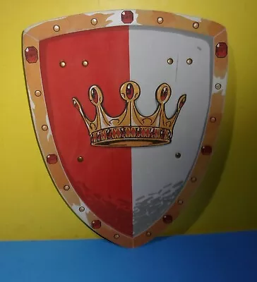 2005 Visiodan Medieval Battle Crown Foam Foam Shield Cosplay Costume 17  X 13  • $21.23