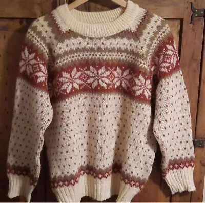 Vintage Men's Norlender Sportswear Wool Sweater Fair Isle Made In Norway Medium • $59.95