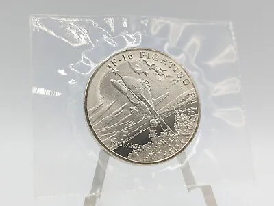 1995 Marshall Islands $5 Dollar Commemorative Coin **F-16 Fighting Falcon** • $9.95