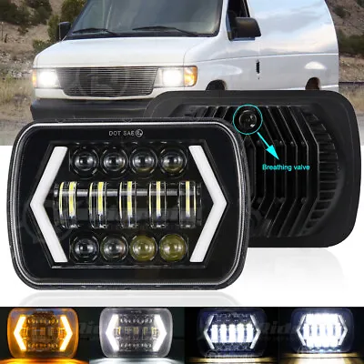 7x6 120W LED Headlight Hi-Lo Halo DRL For Chevy Express Cargo Van 1500 2500 3500 • $32.80