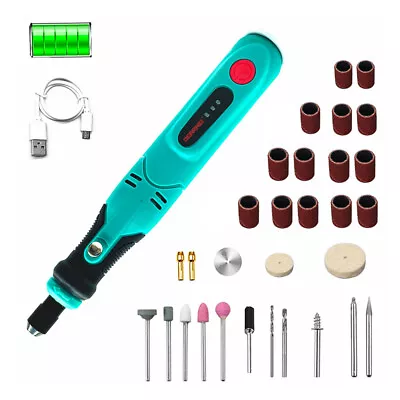 Electric Mini Grinder Drill Cordless Engraving Pen Grinding Rotary DIY Tool Kit • $8.80