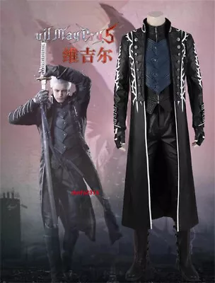 Game Devil May Cry 5 Vergil  Nelo Cosplay Costume Full Set Halloween Outfit Man • $221.31