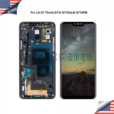 For LG G7 ThinQ G710TM G710VM G710PM LCD Touch Screen Digitizer Frame Replace • $32.94