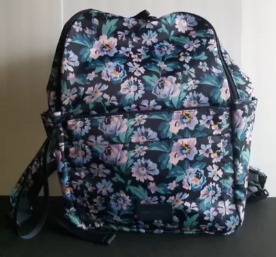 Vera Bradley Packable Backpack Tote Evy Floral Multi-Color Blue NWT • $42.49