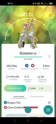 Kommo-o ( Jangmo-o Evolution ) Pokemon Trade Go • $12