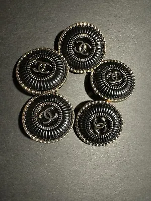 5 Metal Shank Buttons 25mm Compatible With And Fits For Chanel. • £50