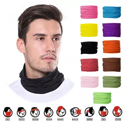 Face Mask Scarf Bandana Balaclava Unisex Tube Neck Warmer Head Snood Shawl Buff • £2.99