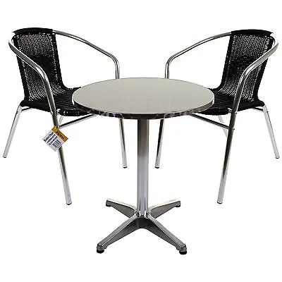 Bistro Table Chair Set Outdoor Garden Patio Furniture Square Round Stacking New • £34.99