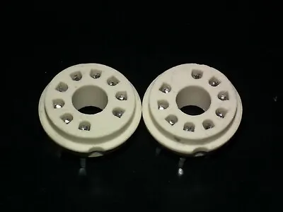 Two VINTAGE NOS Magnoval Vacuum Tube Ceramic Socket For PCB West Germany 60s • $24.95
