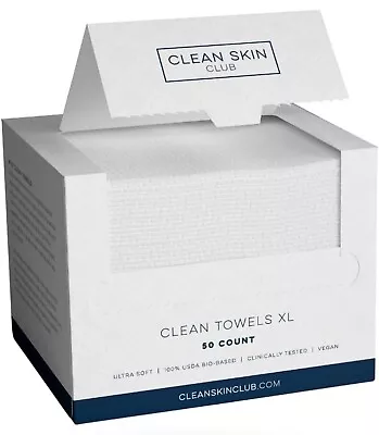 Clean Skin Club XL Disposable Biodegradable Towels Makeup Remover Facial Cloth • $14