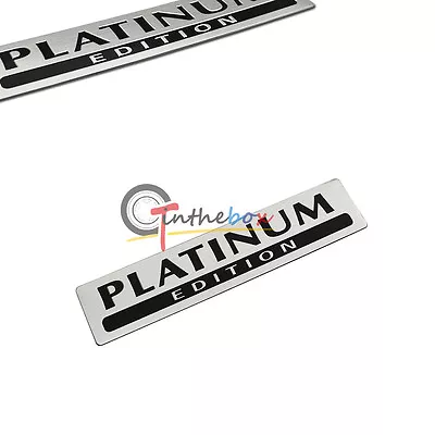 PLATINUM EDITION Aluminum Emblem Car Side Fender Grill Trunk Badge Sticker Decal • $7.99