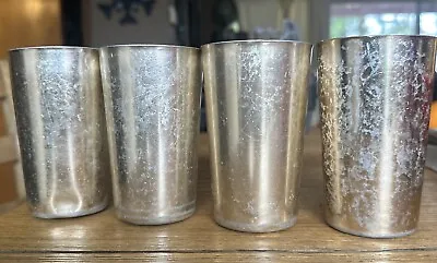 Vintage Bascal Set Of 4 Aluminum Drinking Cups Tumblers Italy 4.5” • $9.99