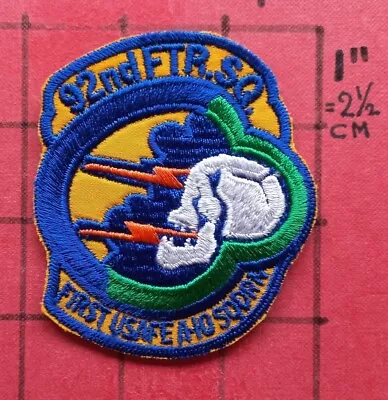 ORIGINAL PATCH USAFE US AIR FORCE 92 FS 1980's  A-10  BENTWATERS B&T MADE 3½  • $10