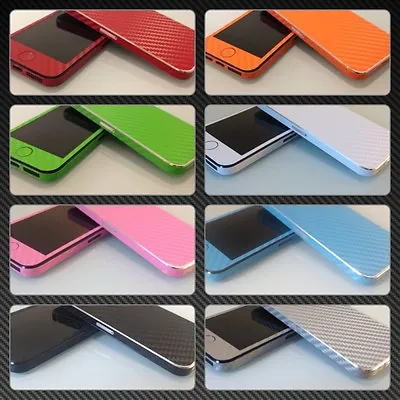 Textured Carbon Fibre Skin For IPhone 4 4s 5 Wrap Sticker Decal Case Cover  • $3.10