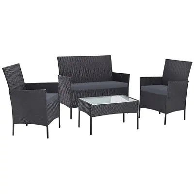 $458 • Buy Gardeon Outdoor Furniture Lounge Setting Wicker Patio Dining Set W/Storage Cover