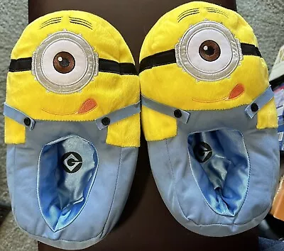 Despicable Me Stuart The Minion Adult Size Small Slippers Minion Mayhem • $39