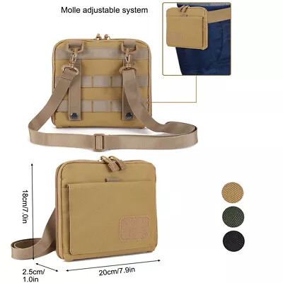 Tactical Molle Pouch EDC Tool Organizer Hunting Bag With Map Pouch Waist Bags • $27.90