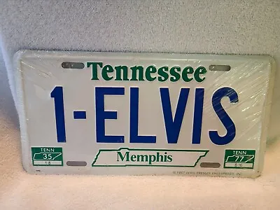 Vintage 1977 Memphis Tennessee Elvis 1 Booster License Plate  • $19.99