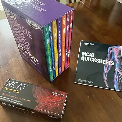 Kaplan MCAT 9th Edition Review Books: 2024-2025 Set Of 7 Plus Flashcards • $155