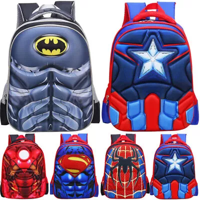 Kids Boy Student Marvel Superhero Spiderman Junior School Shoulder Bag Backpack • £22.49