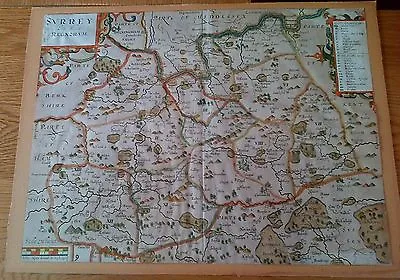 17th Century Map Of Surrey By Kip Saxton • £125