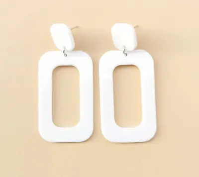 New Mod / 60s White Earrings • £5.99