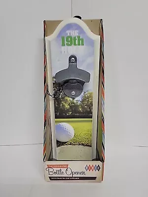 The 19th Hole Bottle Opener With Built-In Cap Catcher Wall Mount Brackets  New • $14.95