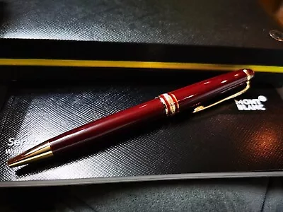 New Montblanc Meisterstuck Burgundy 164P Red Classique Gold Trim Ballpoint Pen • $98