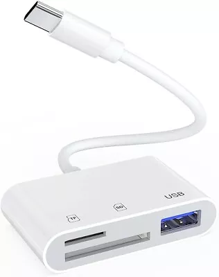 USB C To SD Card Reader With USB 3.0 Thunderbolt To Micro SD TF Card Reader • $9.57