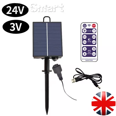 3.7V To 24V Solar Battery Box LED String Lamp Panel Controller W/Remote 3/24V UK • £10.89