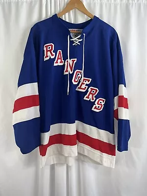 Vintage New York Rangers CCM NHL Jersey Men’s Large Authentic 90s • $49.99