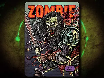 Zombie 2/2 Full Art Token [by Darkside Tokens] Magic The Gathering MTG! • $2.50