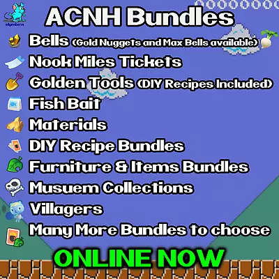 🌟 Bells Nook Miles Tickets Fish Bait Materials DIY Recipes Bundles ❇️ ONLINE ❇️ • $9.99