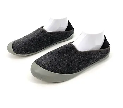 Mahabis Women's 10/ 41 Slippers Classic Gray Wool Slip On Removable Rubber Sole • $20