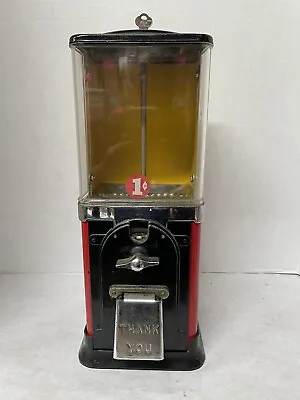 VTG 1950's VICTOR TOPPER 1 CENT  GUMBALL VENDING MACHINE W/KEY GREAT CONDITION • $125