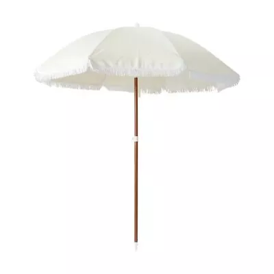 NEW 1.8m Natural Beach Umbrella FREE SHIPPING AU STOCK • $79