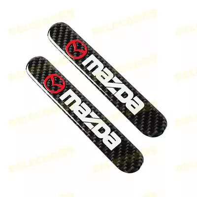 X2 MAZDA Carbon Fiber Car Trunk Side Fenders Door Badge Scratch Guard Sticker • $12.88