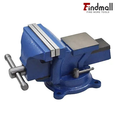 Findmall 5  Heavy Duty Bench Vise With Anvil Swivel Table Top Clamp Locking Base • $45