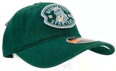 NEW Michigan State Spartans Zephyr Slouch Adjustable Baseball Cap Hat Green OS • $25.49