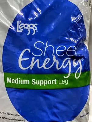 $3.05 • Buy 🦵💰FINAL💸SALE💲JET BLACK LEGG'S SHEER ENERGY SZ B Control Top Pantyhose 2-Pack