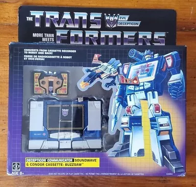 Transformers Vintage G1 Exclusive Decepticon Soundwave W/ Buzzsaw Cassette Reiss • $209