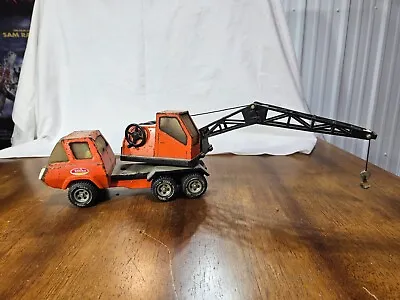 VINTAGE 1970s TONKA TOYS PRESSED STEEL TURBINE CRANE TRUCK COMPLETE • $30