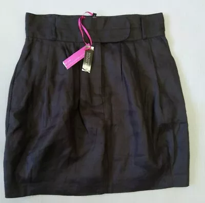 BNWT Women's Dark Oak Fully Lined Limited Collection M&S Mini Skirt By : Size 14 • £7.99