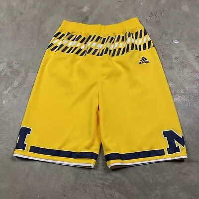 Adidas Michigan Wolverines Basketball Shorts Youth XL Boys 18-20 • $14.99